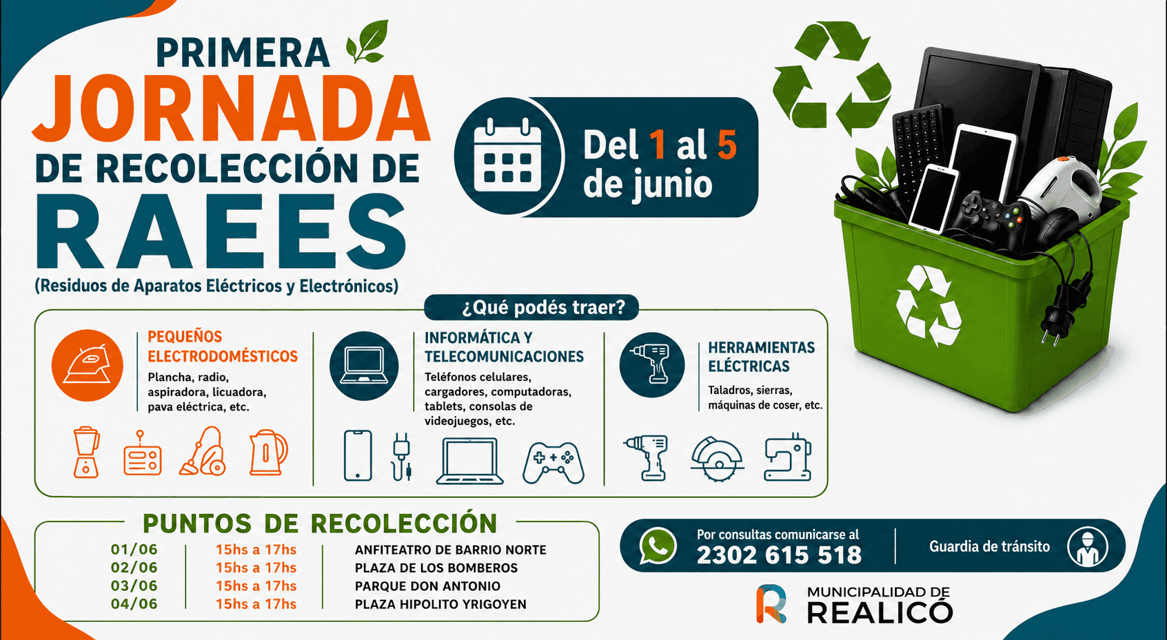Realicó realizará la Primera Jornada de Recolección de RAEEs