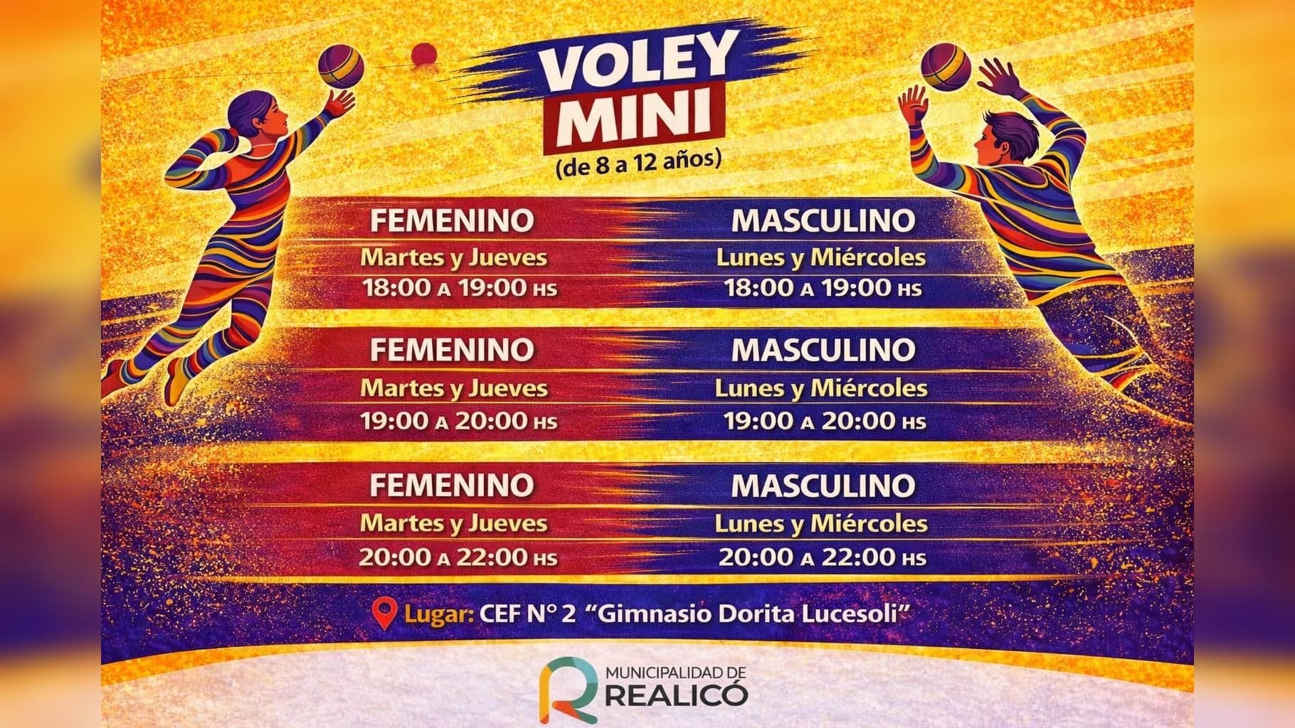 Escuela Municipal de Vóley Mini (niños y niñas) 